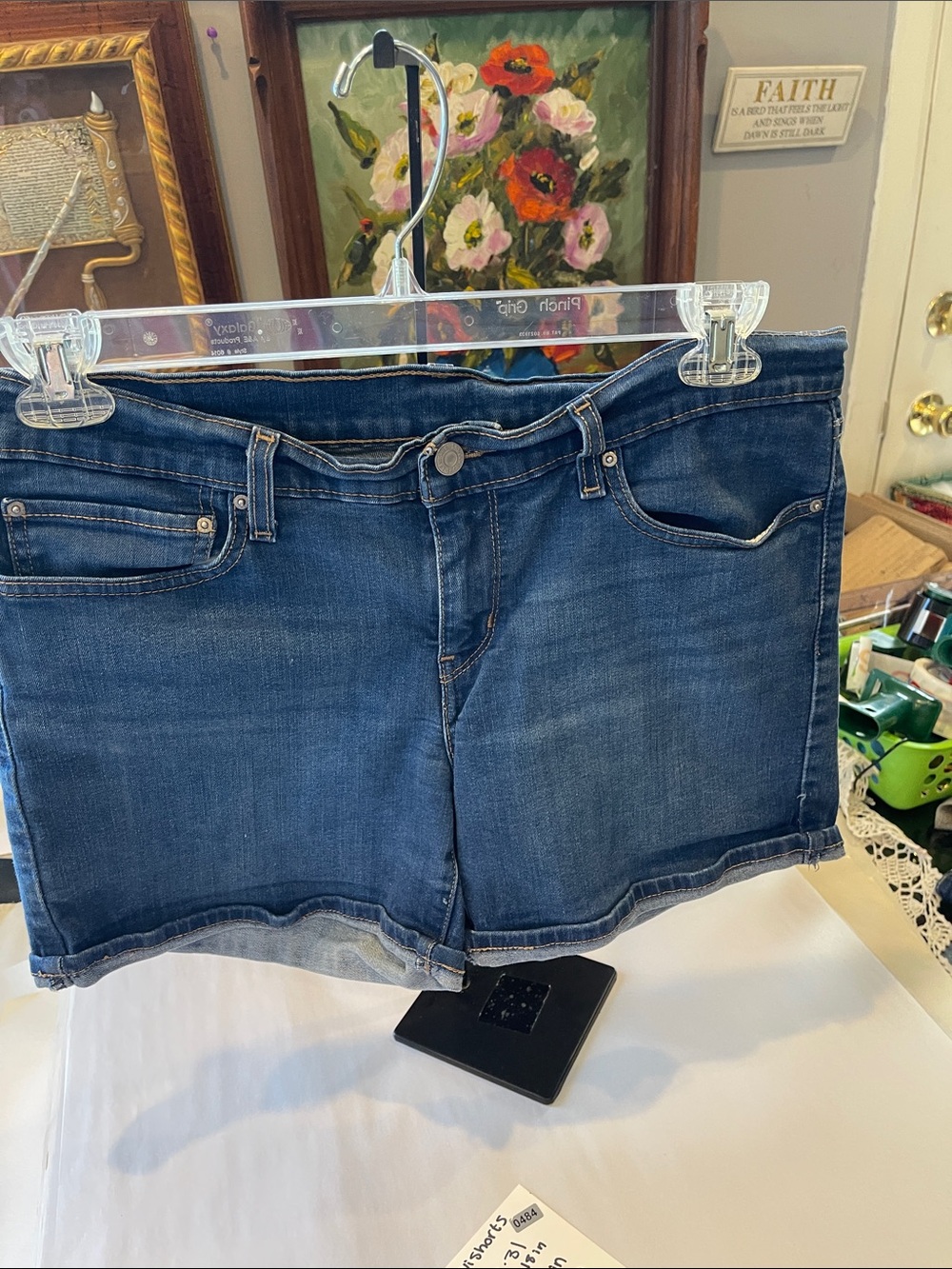 Levi’s Denim Jean Shorts - Dark Blue size 31 mid rise